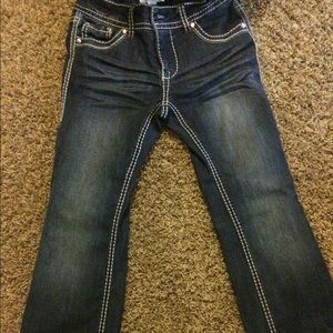 Dark wash jeans with gems